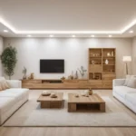 Detalle foseado de pladur con luces LED: el truco de los diseñadores